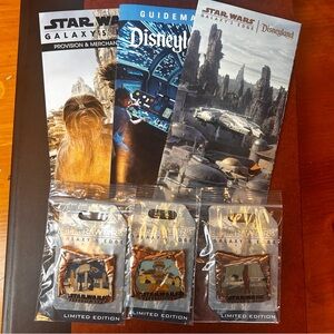 Galaxy edge pin set and park maps